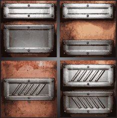 Vector metal background set N78