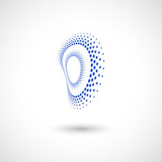 abstract blue dots pattern icon