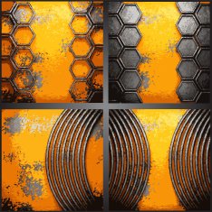 Vector metal background set N80