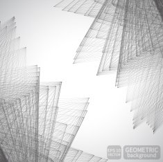 Geometric background Abstract Vector Technical shape drawing N11
