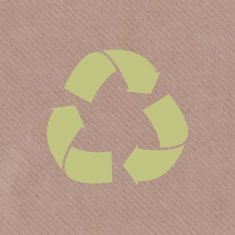 Recycle symbol on a cardboard background