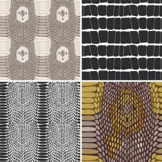 Snake skin texture set Seamless pattern Vector N2