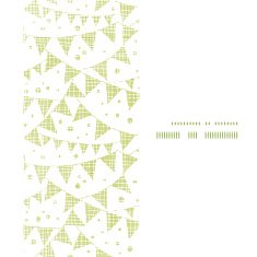 Green Textile Party Bunting Vertical Frame Seamless Pattern Background
