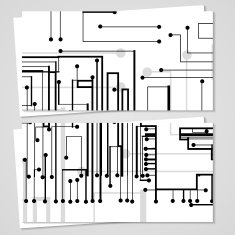 Vector business-card set for your design N263