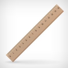 Vector wooden ruler illustration N2