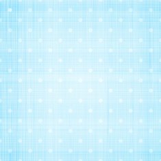 White polka dots on light blue canvas
