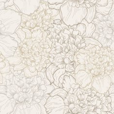 Seamless pattern of peonies N2