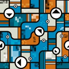 Techno style seamless background