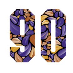 Beautiful floral numbers 9 and 0