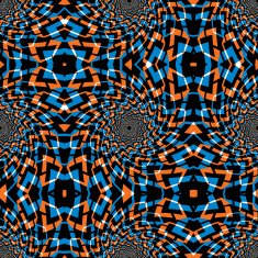 Psychedelic swirls geometric seamless pattern vector background