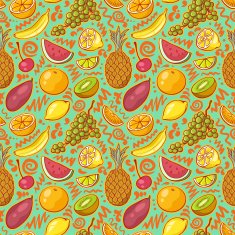 Bright Tropical Fruits Background N2