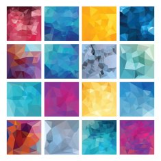 Polygonal vector background set