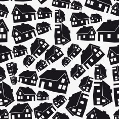 real estate simple house seamless pattern eps10