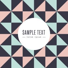 Abstract triangle design with text