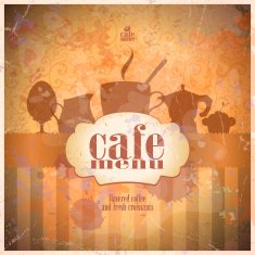 Retro restaurant menu card design N5