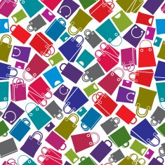 Shopping bags seamless background N2
