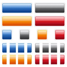 Glossy Shiny Internet Web Buttons with Texture