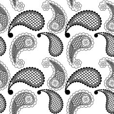 Ethnic seamless pattern with geometric elements