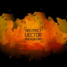 Abstract orange background in watercolor style