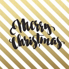 Merry Christmas glittering lettering design