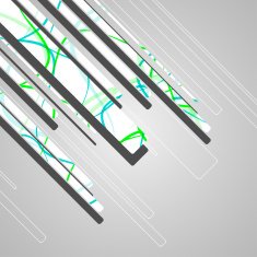 Abstract futuristic geometric shapes N103