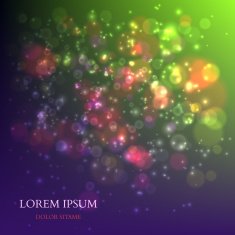 Abstract Colorful Background with Magic Particles Vector N3