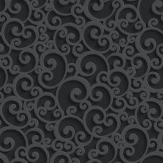 Vector Black 3d Swirl Seamless Pattern N2