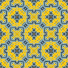 Gorgeous seamless patchwork pattern Moroccan tiles ornaments N2
