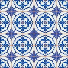 Seamless Moroccan Portuguese tiles Azulejo ornaments N7