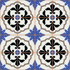 Seamless Moroccan Portuguese tiles Azulejo ornaments N10