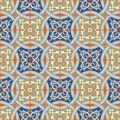 Seamless Moroccan Portuguese tiles Azulejo ornaments N20