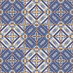 Seamless Moroccan Portuguese tiles Azulejo ornaments N22