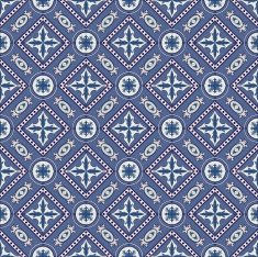 Seamless Moroccan Portuguese tiles Azulejo ornaments N23
