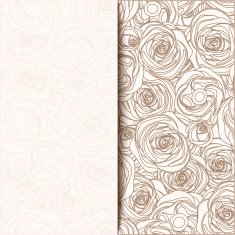 Vintage beige invitation card with roses Vector illustration N2
