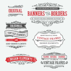 vintage frames and design elements N56