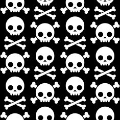 Skull and crossbones seamless pattern N2