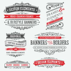 vintage frames and design elements N57
