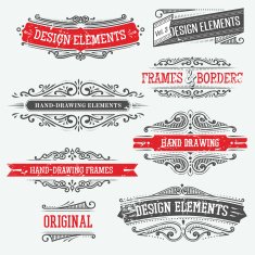 vintage frames and design elements N58