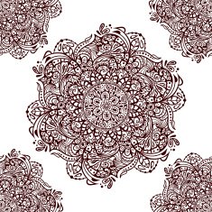 Seamless Pattern with Indian Ornament N2