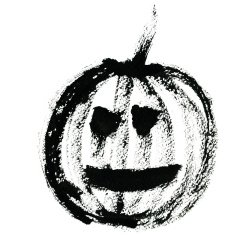 Black pumpkin illustration N3