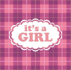 It's A Girl Seamless Tartan Plaid Backgroun