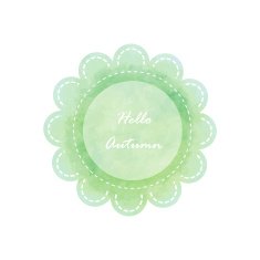 Circle banner on light love green vintage background N2
