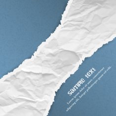 Ragged torn paper on blue background vector illustration