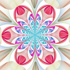 Fabulous symmetrical pattern of the leaves Computer generated N5