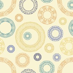 Mexican seamless circle pattern