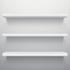 White background shelves N2