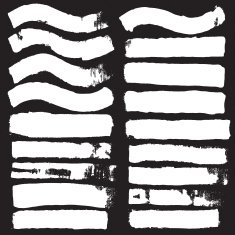 Vector set of grunge brush strokes N17