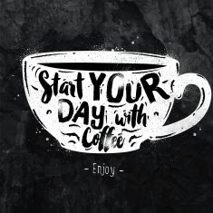 Poster cup chalk