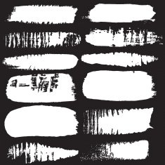 Vector set of grunge brush strokes N18