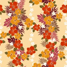 Hibiscus flower pattern N58